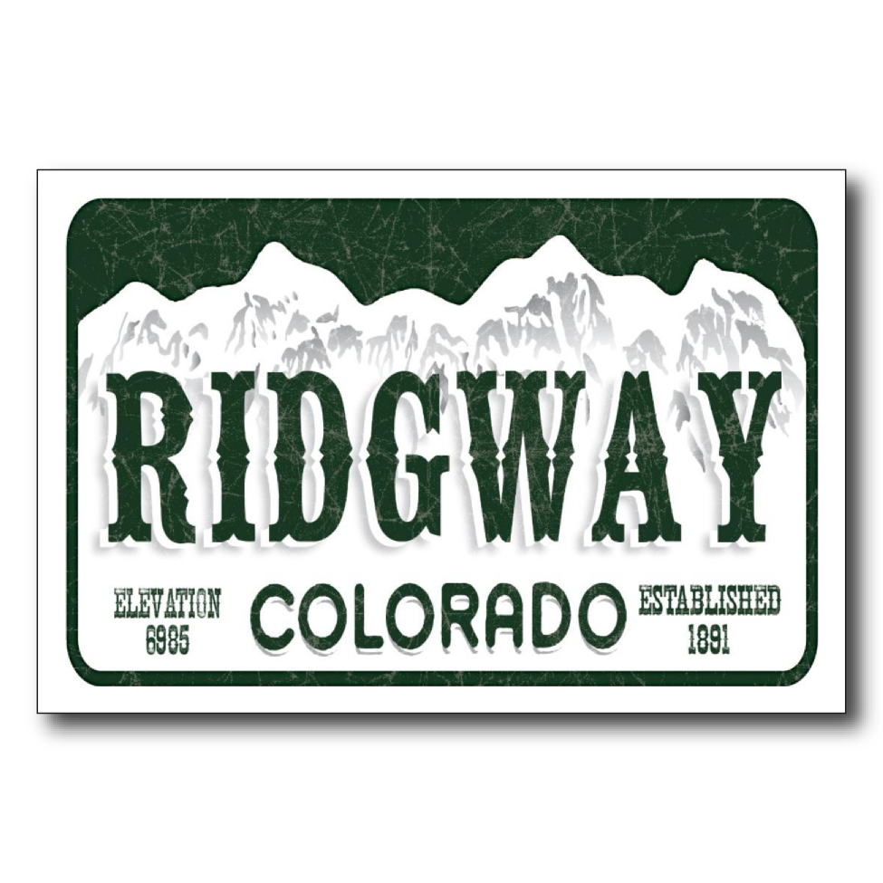 Ridgway License Plate