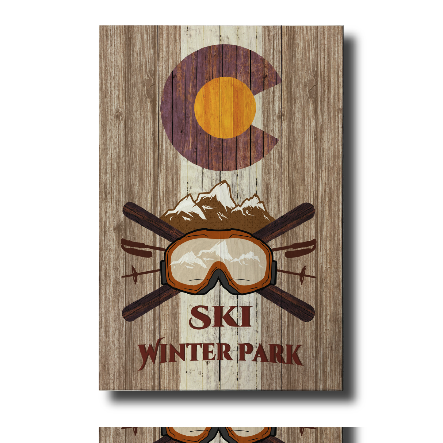 Winter Park Brown Ski Flag