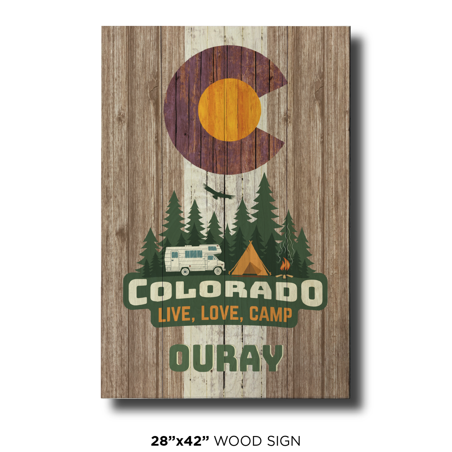 Ouray Brown Camping Flag
