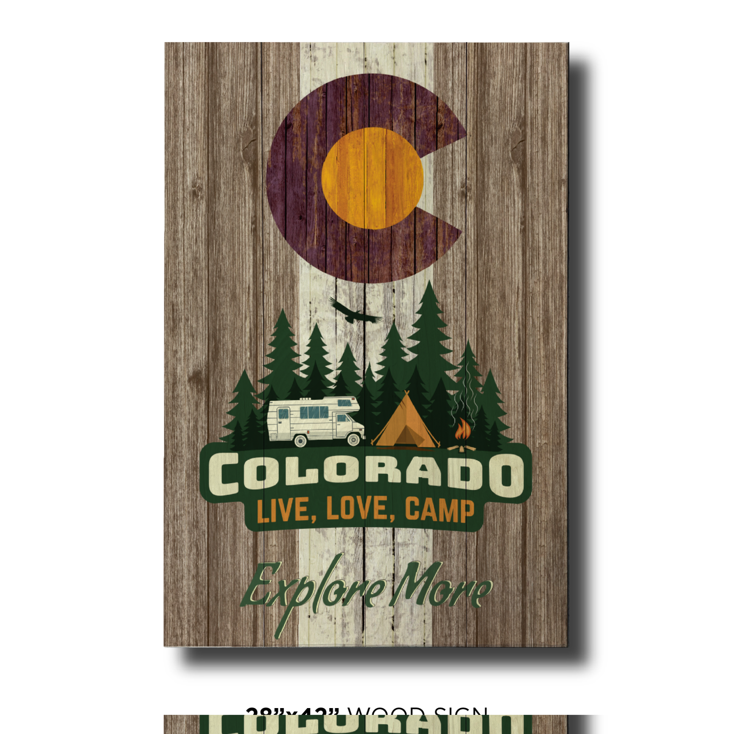 Explore More Colorado Brown Camping Flag