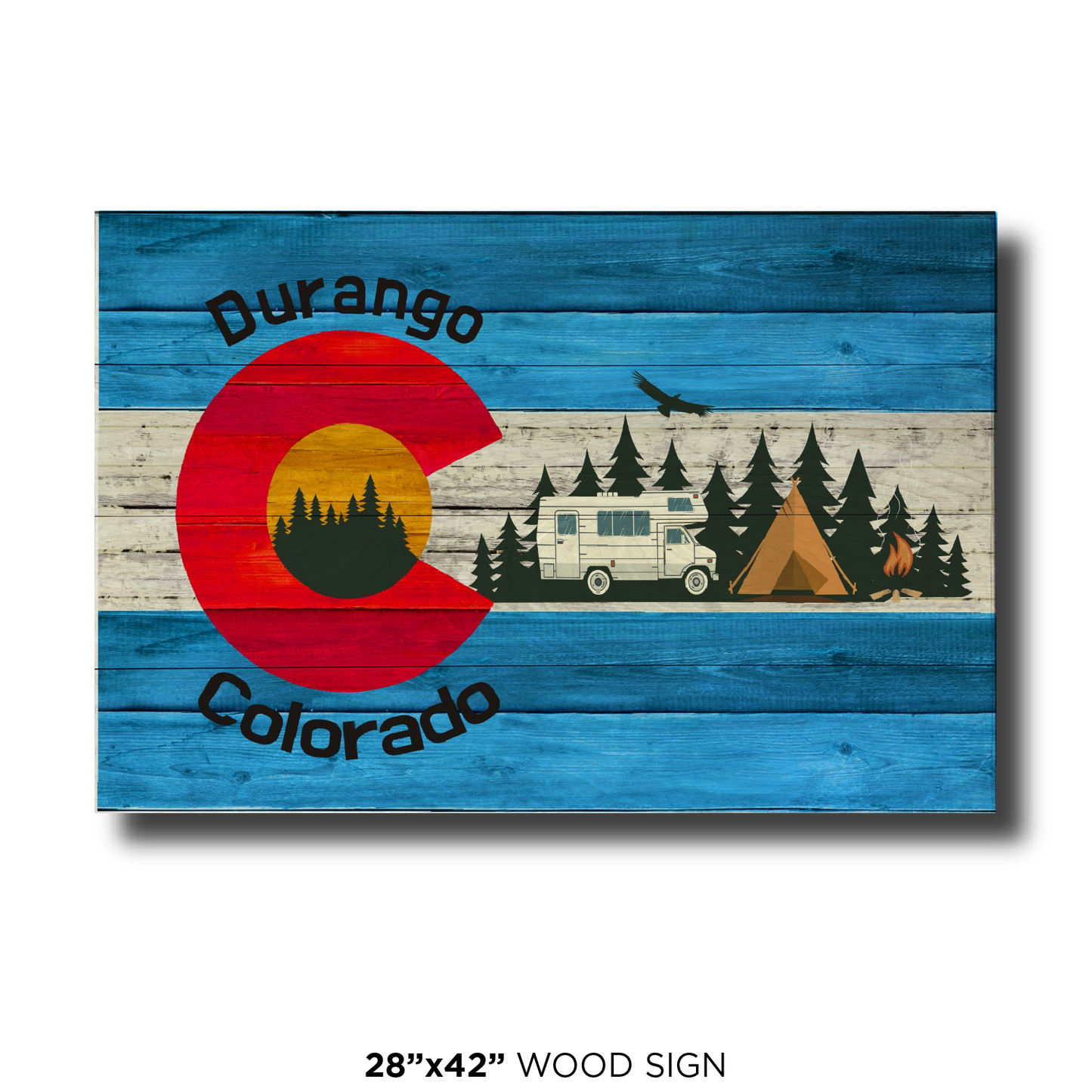 Durango Blue Camping Flag
