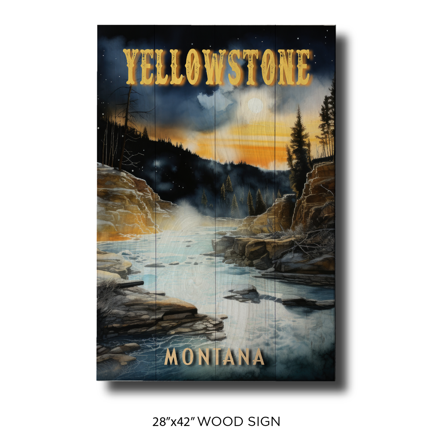 Yellowstone Night Lights - Montana