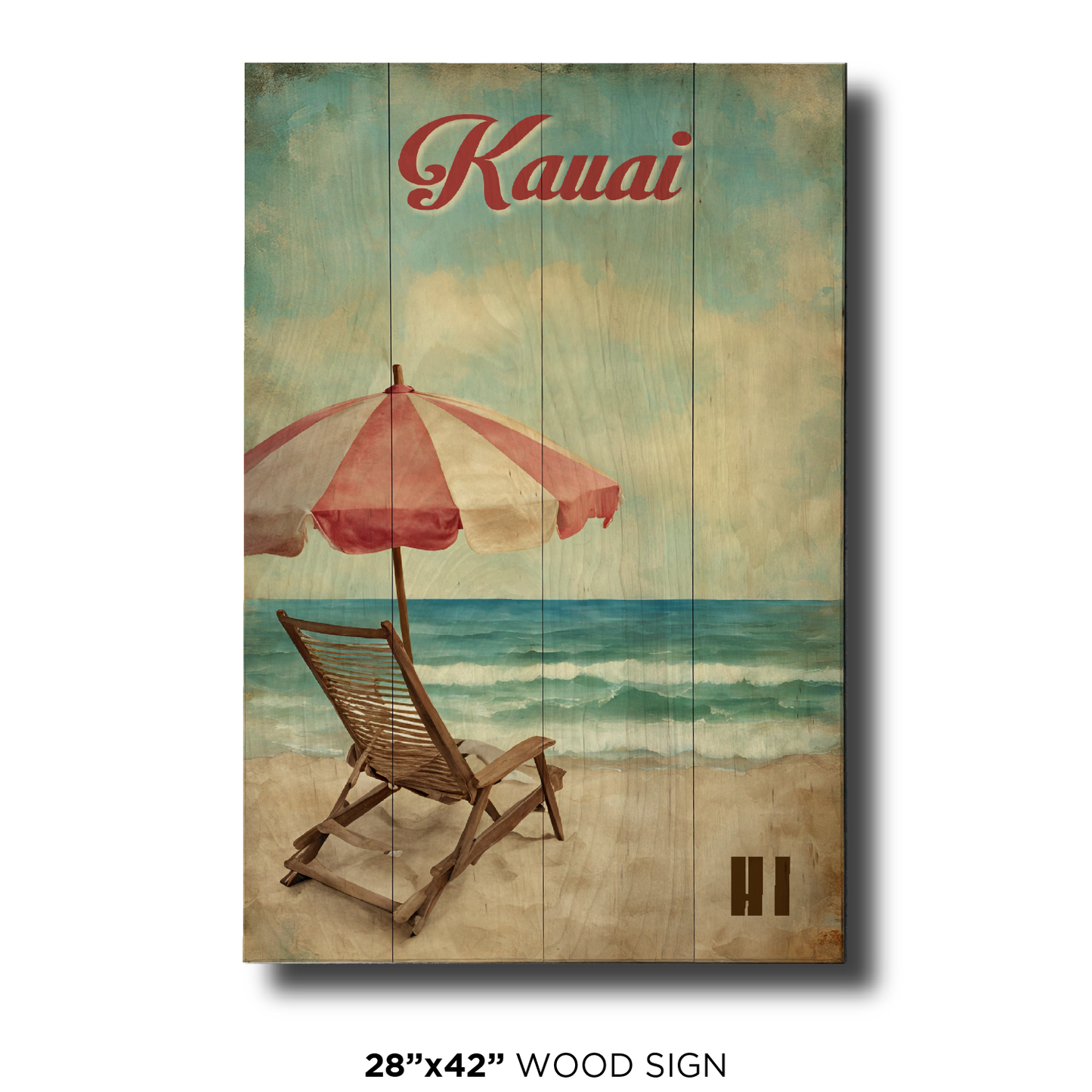 Vintage Chair and Umbrella Kauai