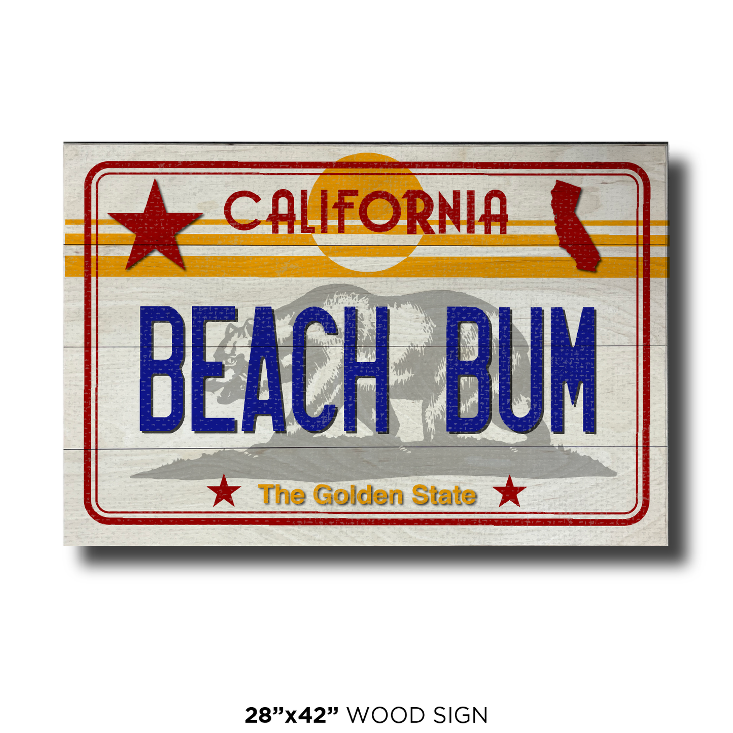 CA License Plate Beach Bum