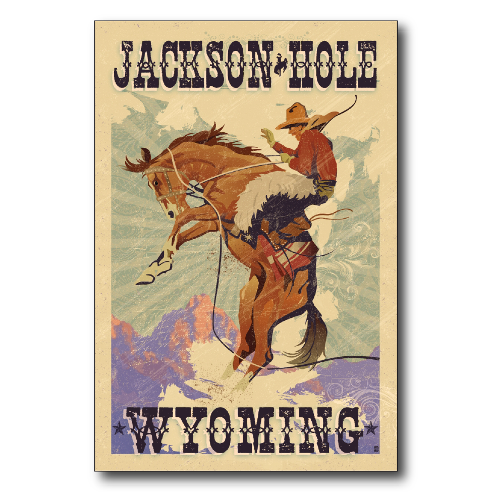 Jackson Hole Cowboy Bronc