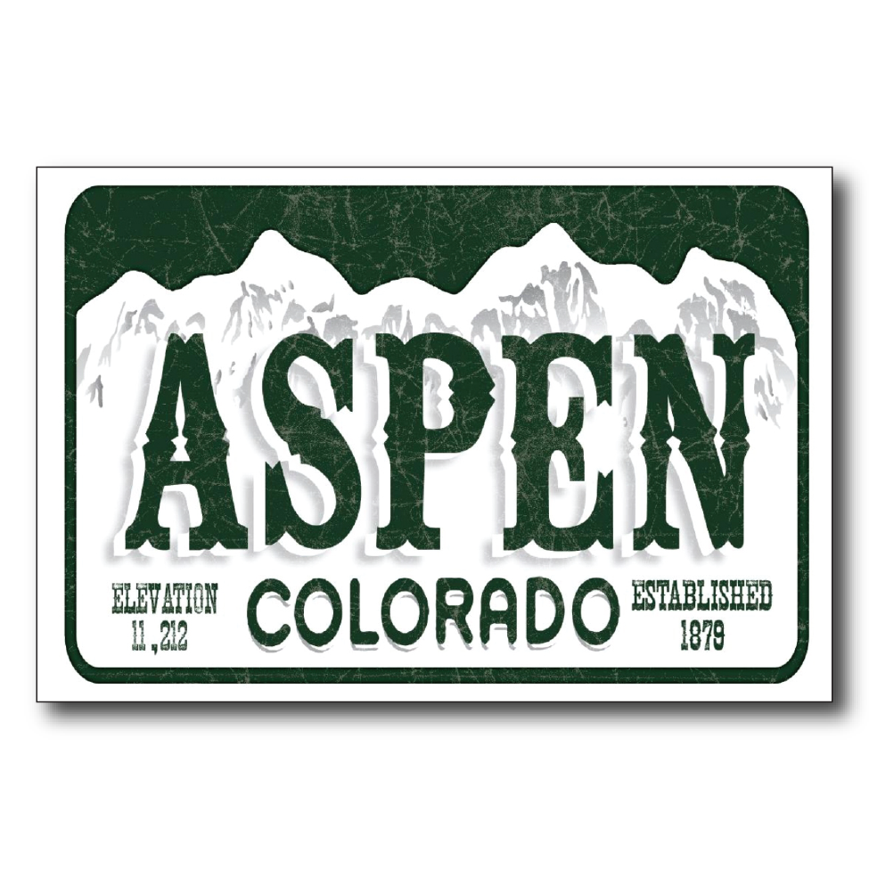 Aspen License Plate