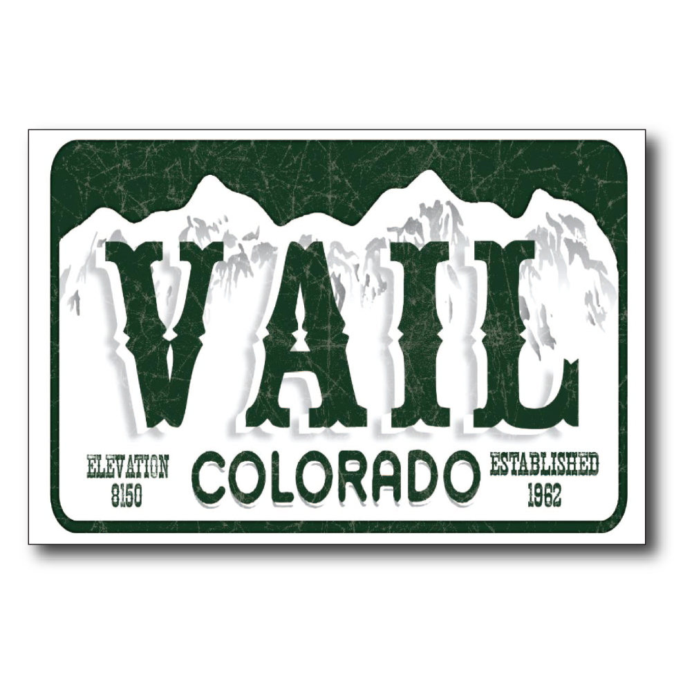 Vail License Plate