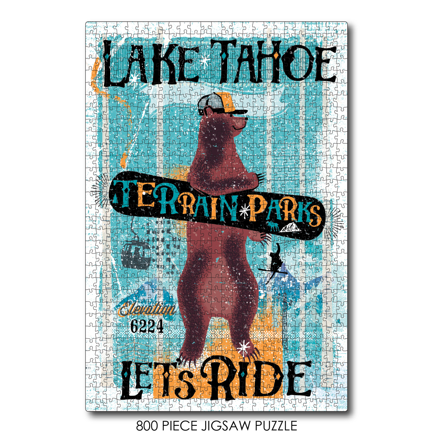 Lake Tahoe Sans Cali Snowboard Bear