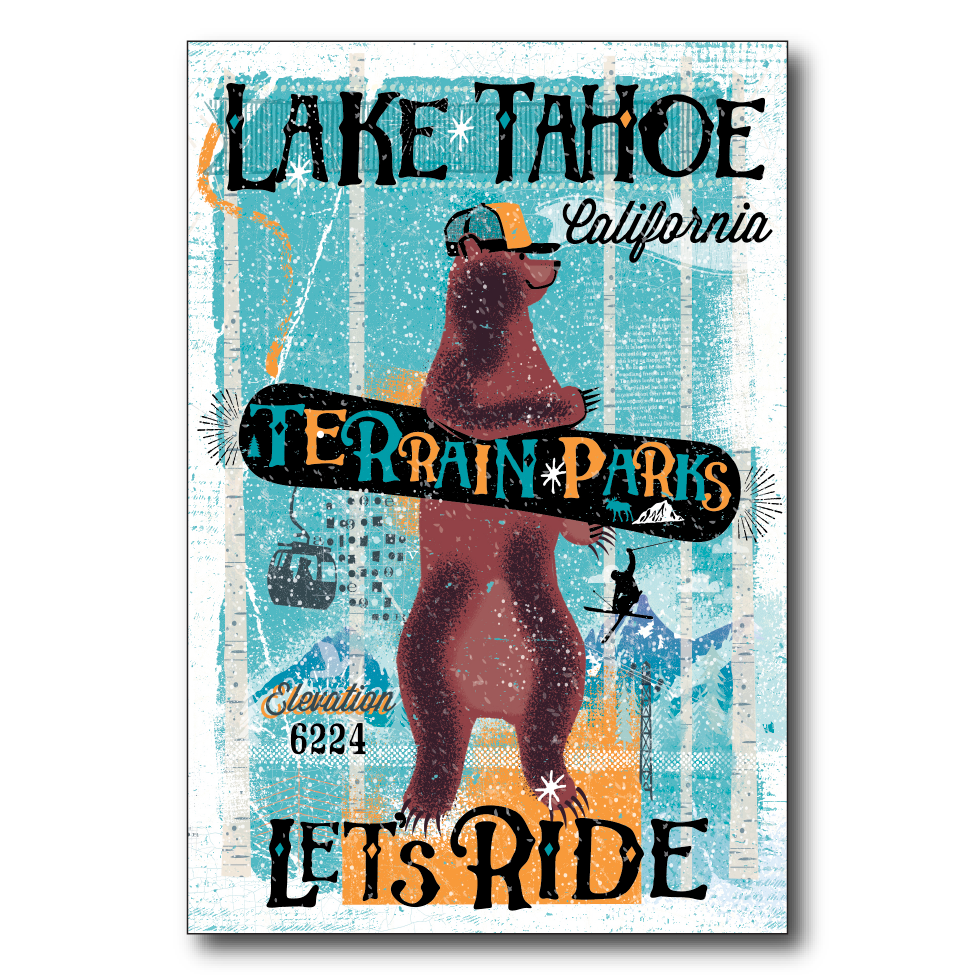 Lake Tahoe Snowbaord Bear