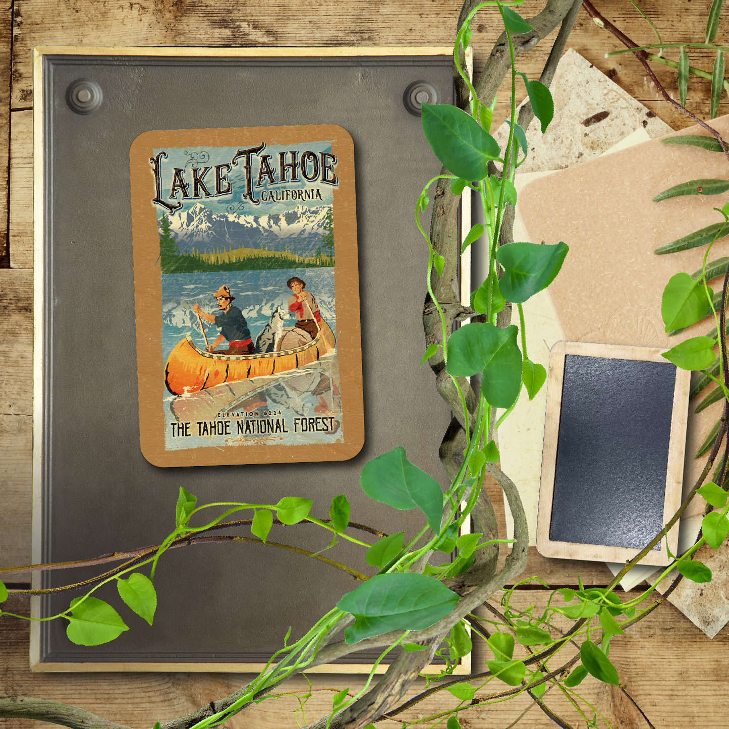 Lake Tahoe Vintage Canoe