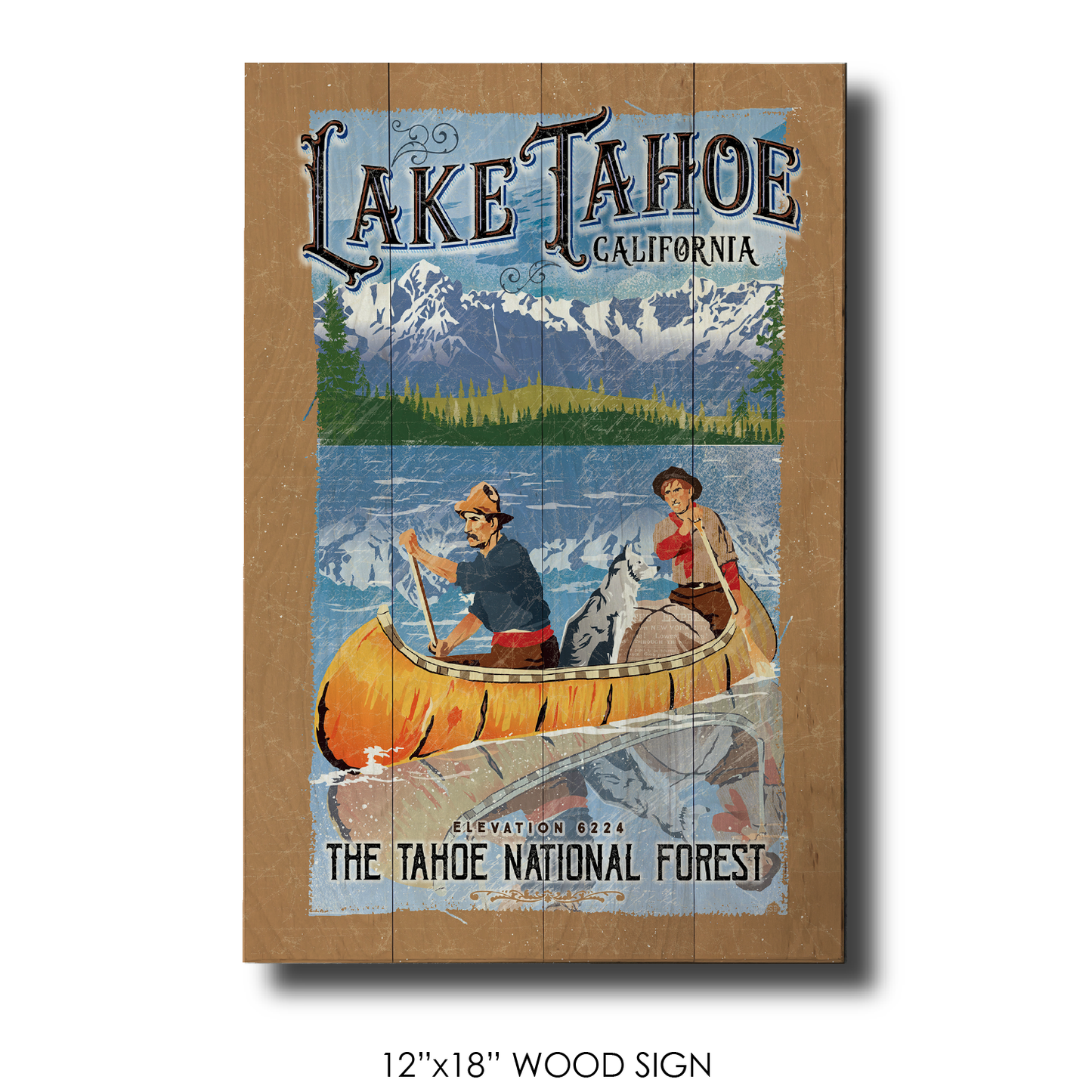 Lake Tahoe Vintage Canoe