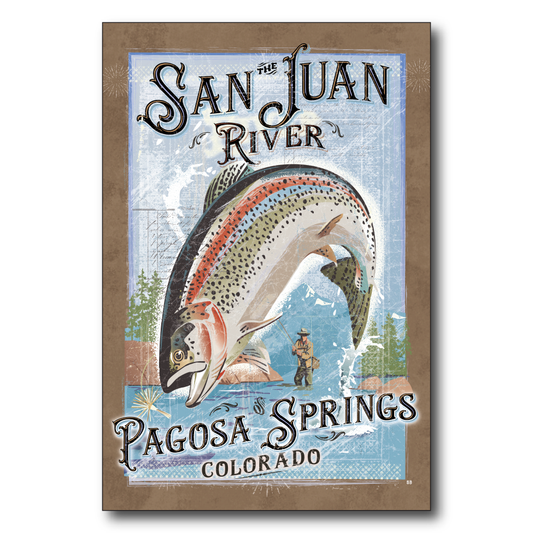 Fly Fishing Poster San Juan Pagosa