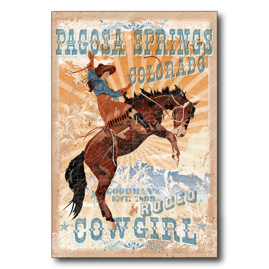 Pagosa Springs Bucking Bronc Rodeo Cowgirl