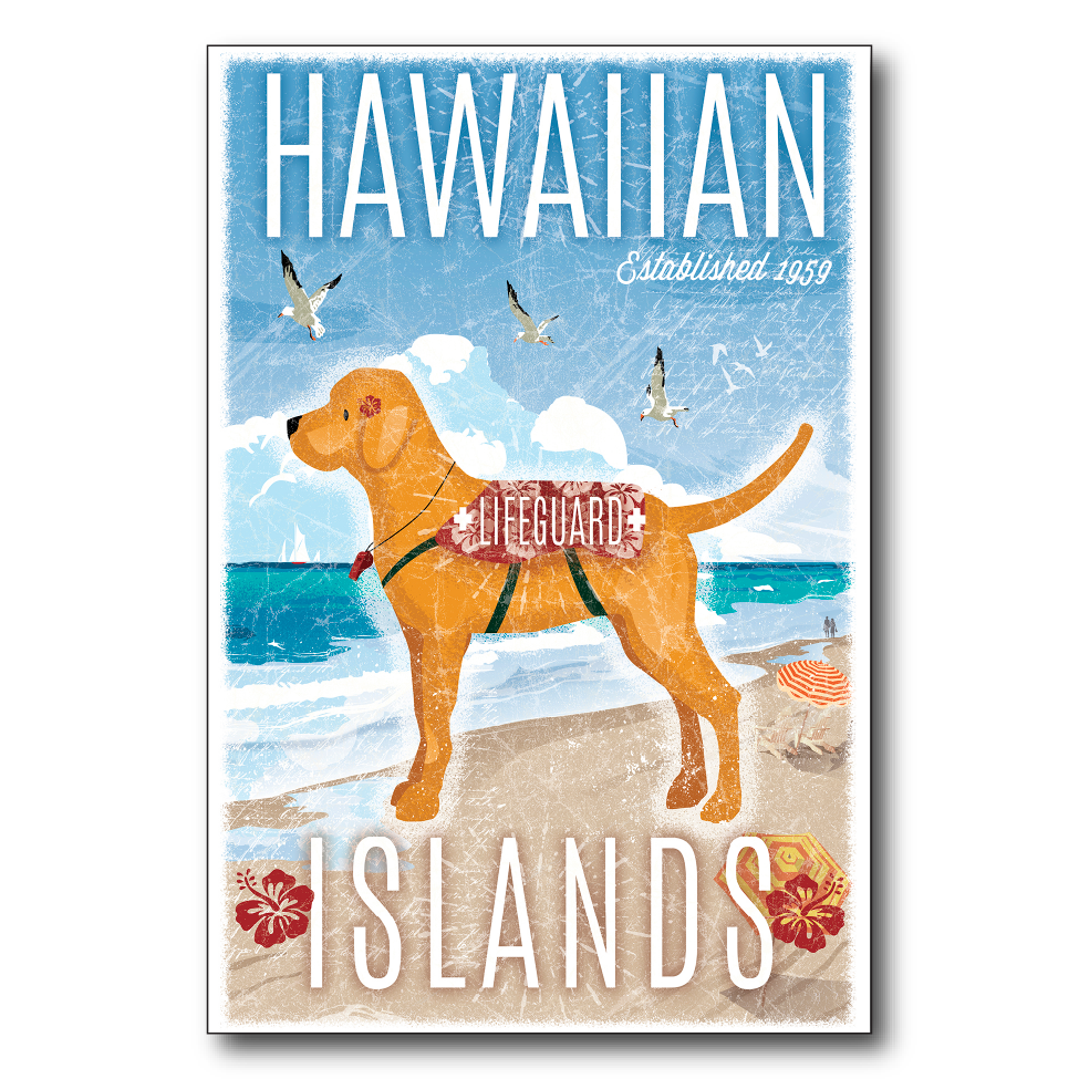 Hawaiian Islands Lifeguard Dog