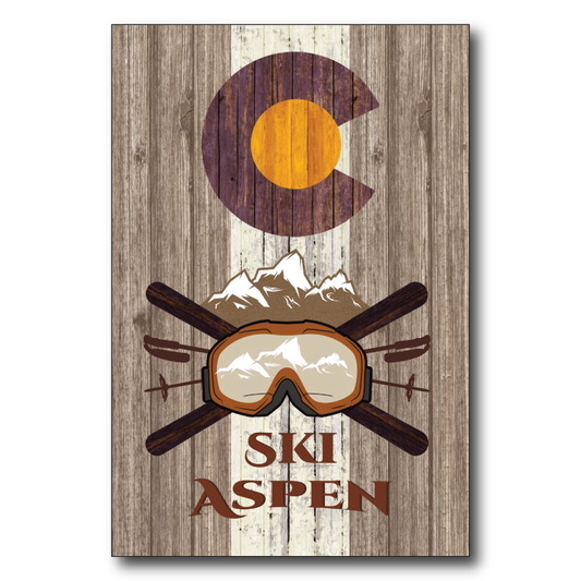 Aspen Brown Ski Flag