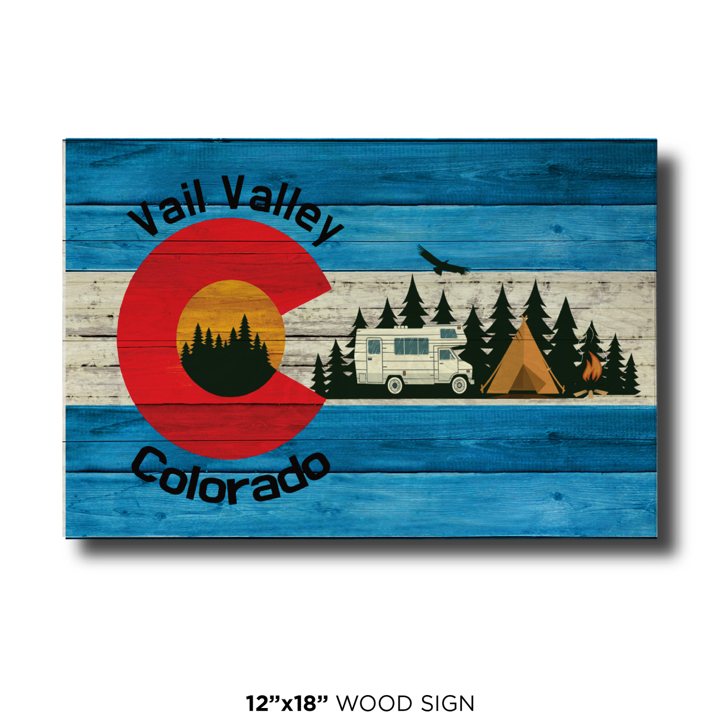 Vail Camping Flag Blue