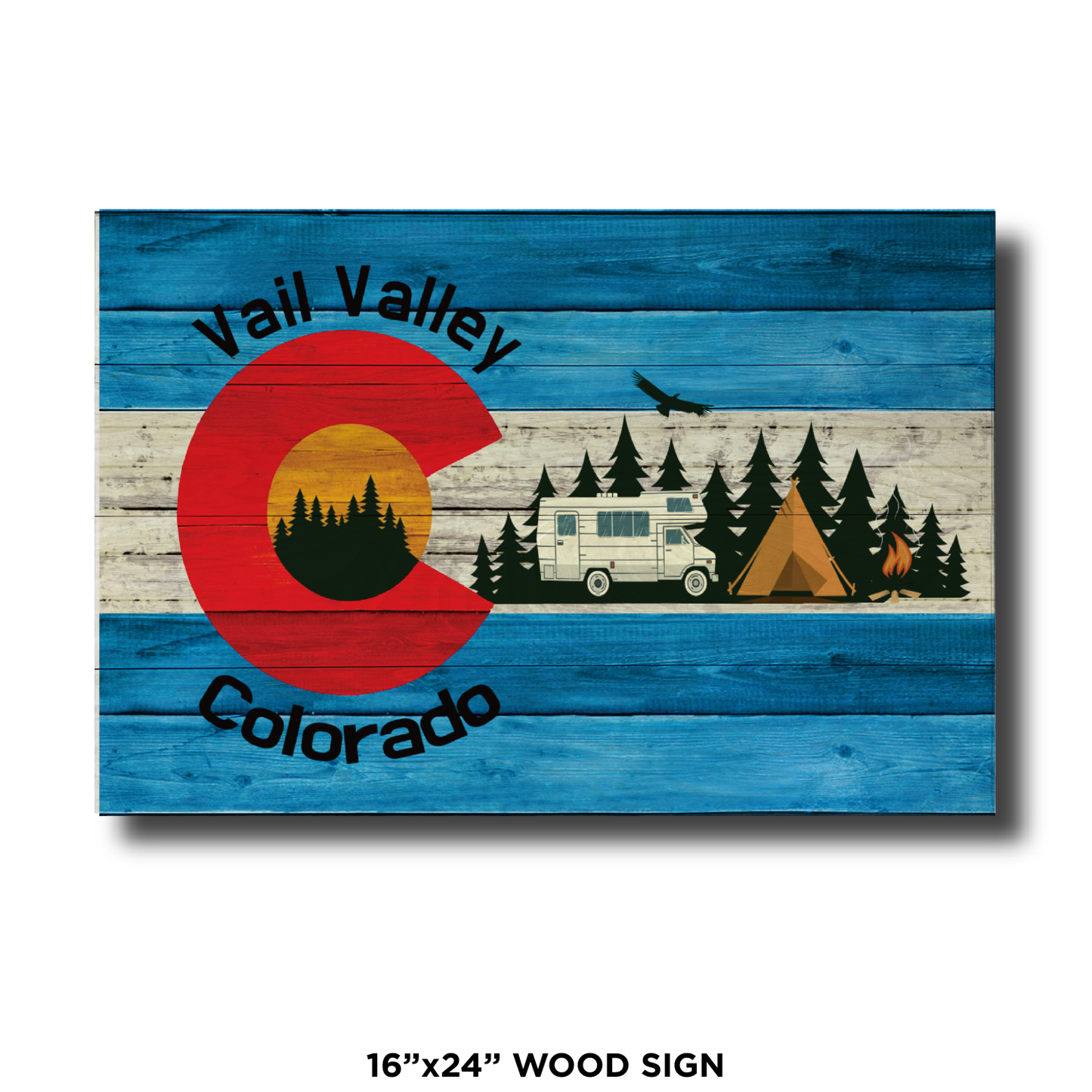 Vail Camping Flag Blue