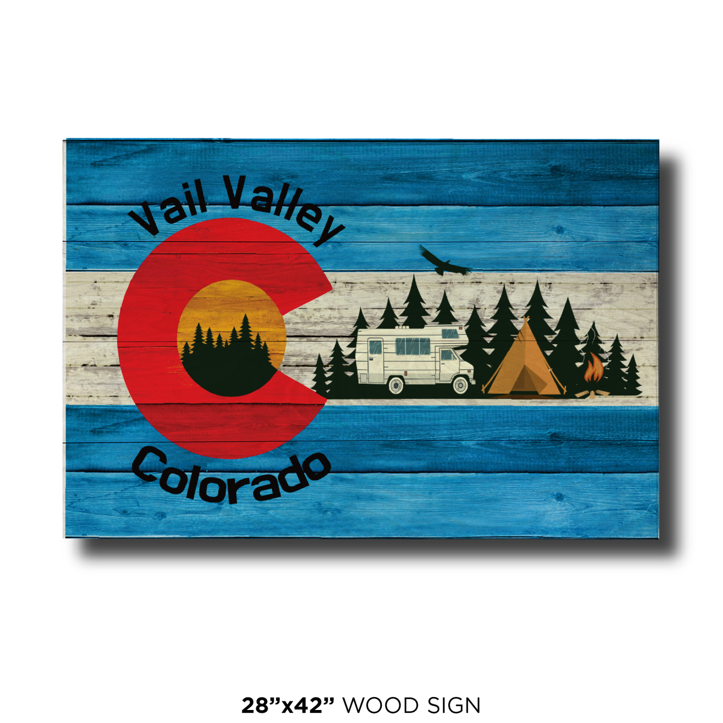 Vail Camping Flag Blue