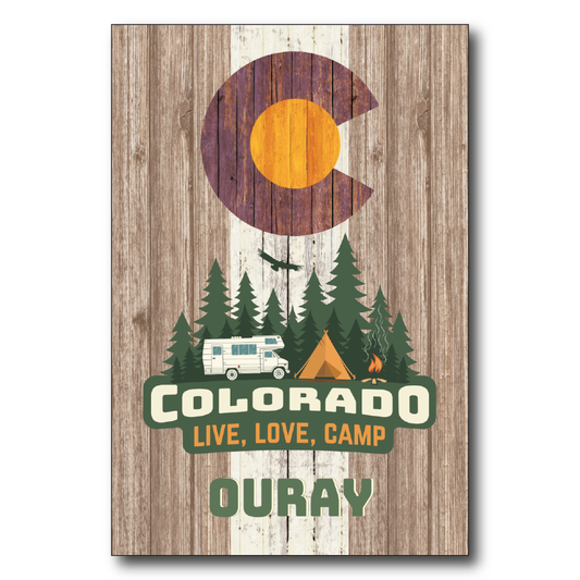 Ouray Brown Camping Flag