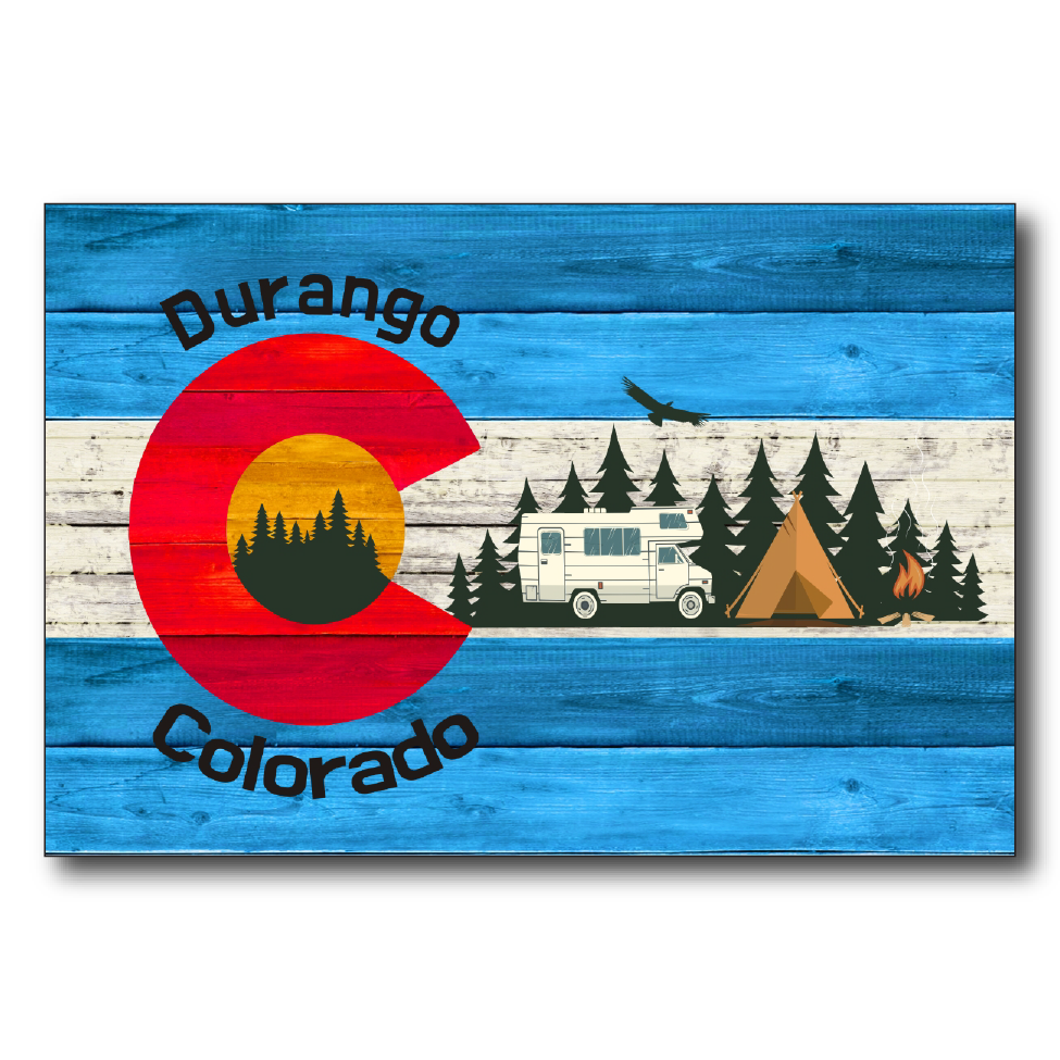 Durango Blue Camping Flag