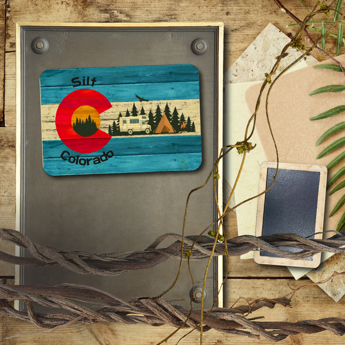 Silt Blue Camping Flag