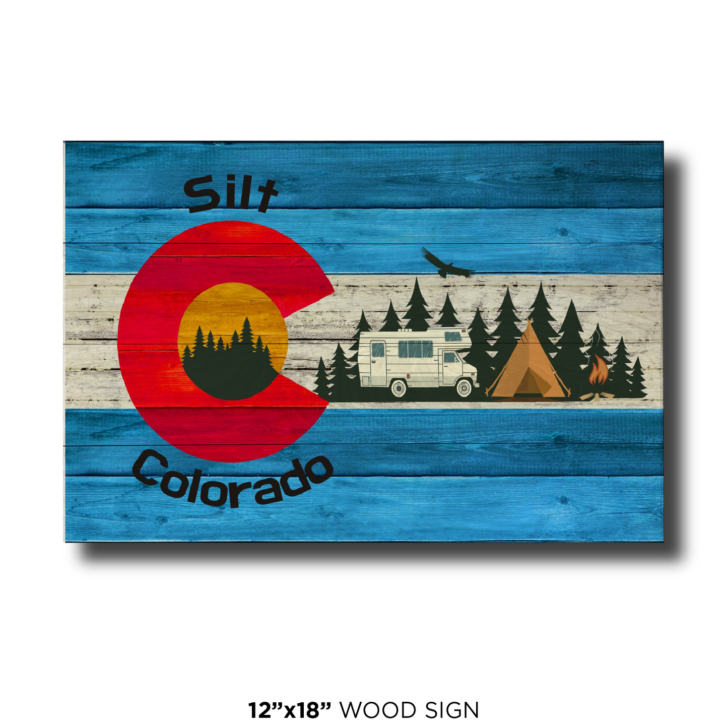 Silt Blue Camping Flag