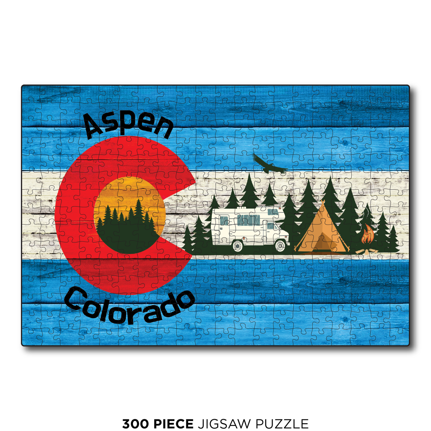 Aspen Blue Camping Flag