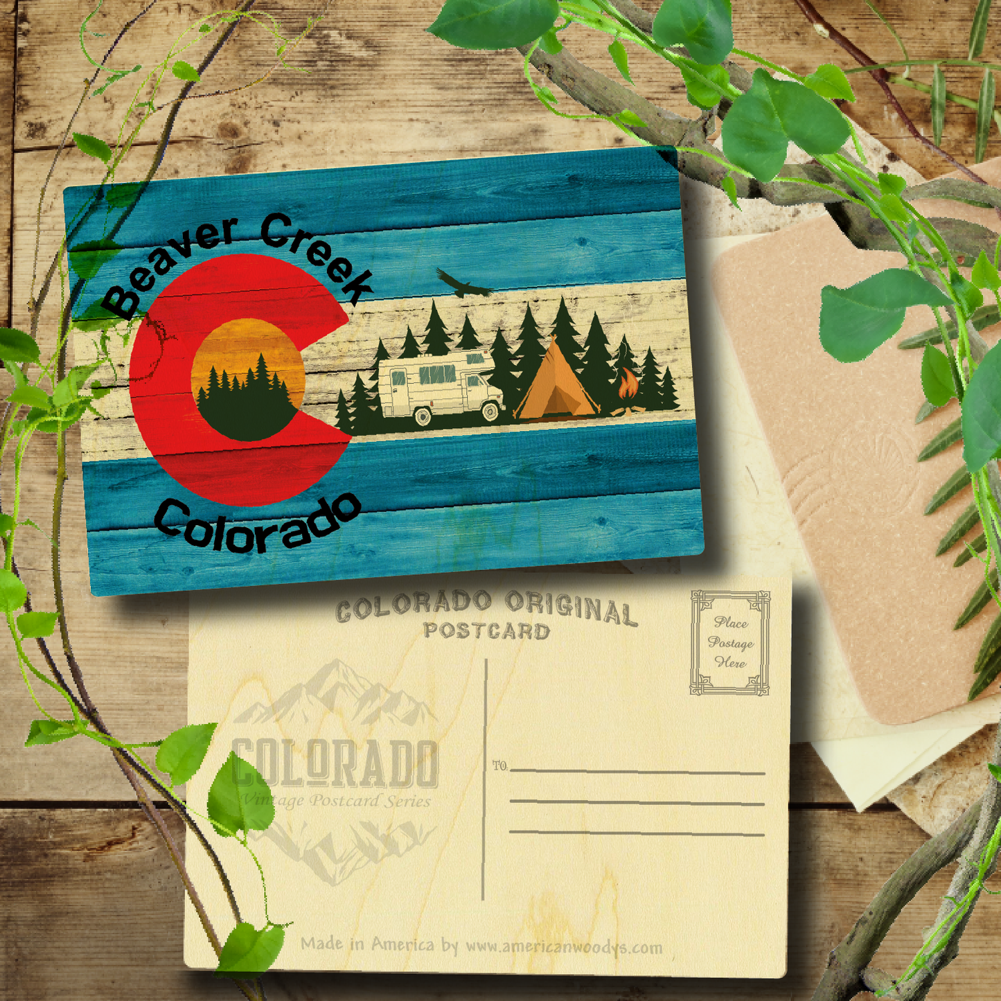 Beaver Creek Blue Camping Flag