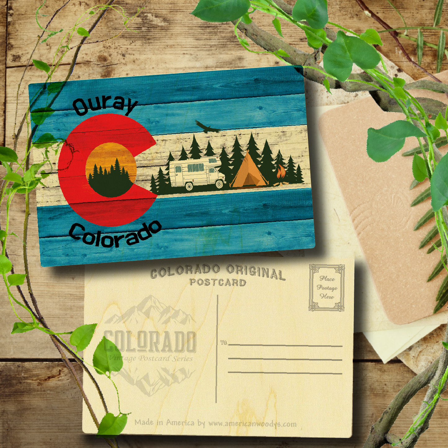 Ouray Blue Camping Flag