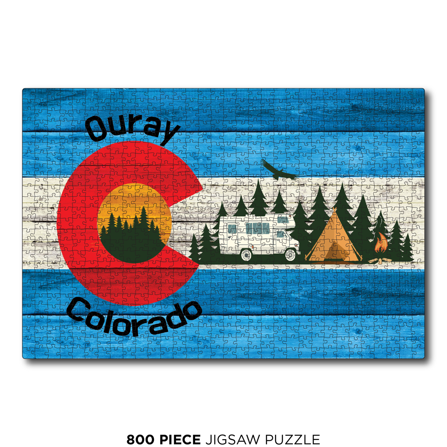 Ouray Blue Camping Flag