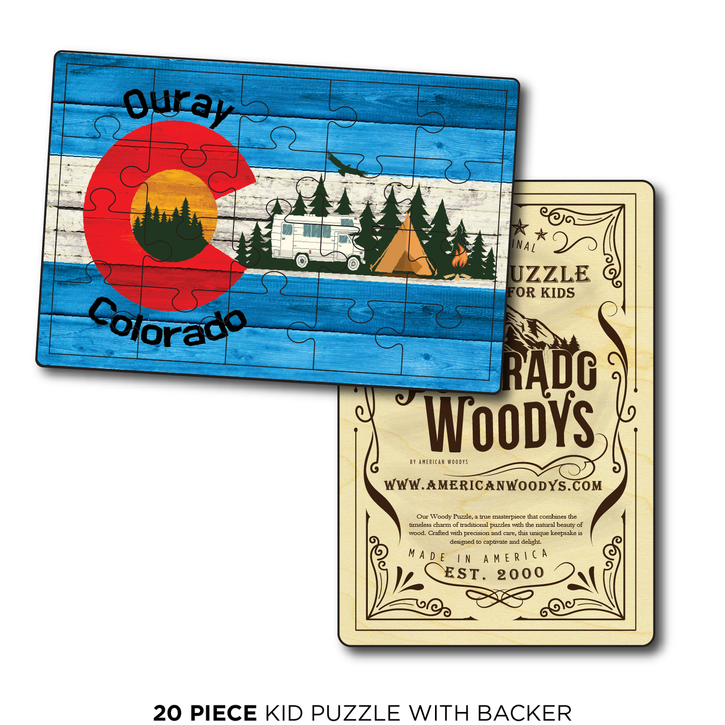 Ouray Blue Camping Flag