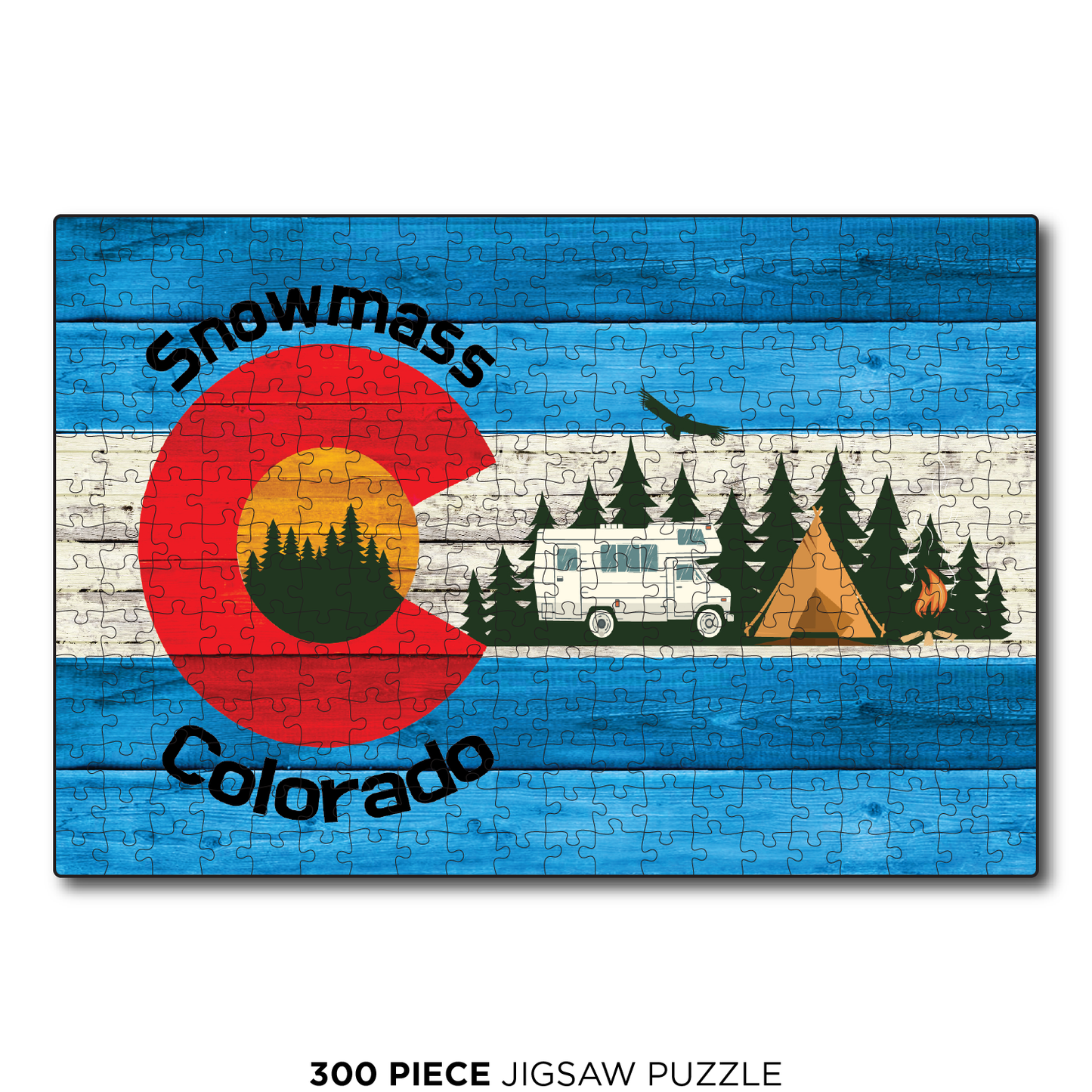 Snowmass Blue Camping Flag