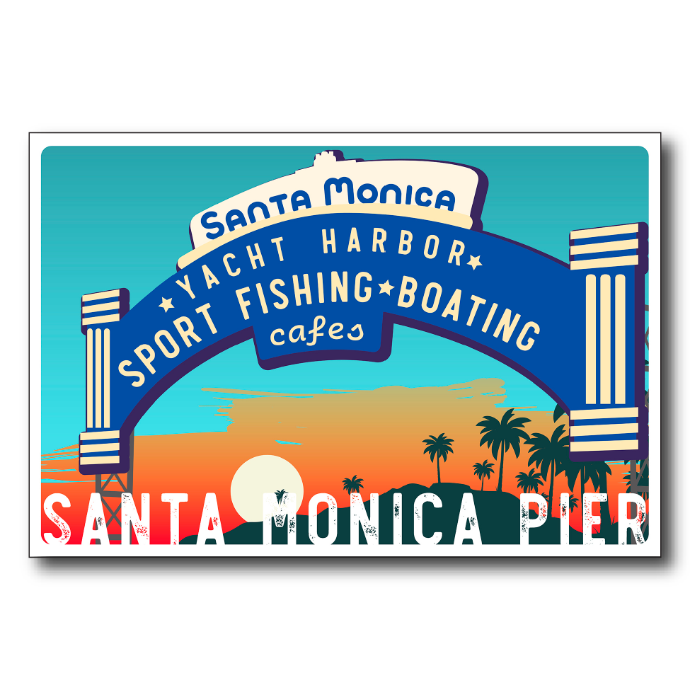 Monica Sign Santa Monica Pier Sign – American Woodys Wholesale