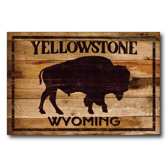 Buffalo Sign Yellowstone - Wyoming