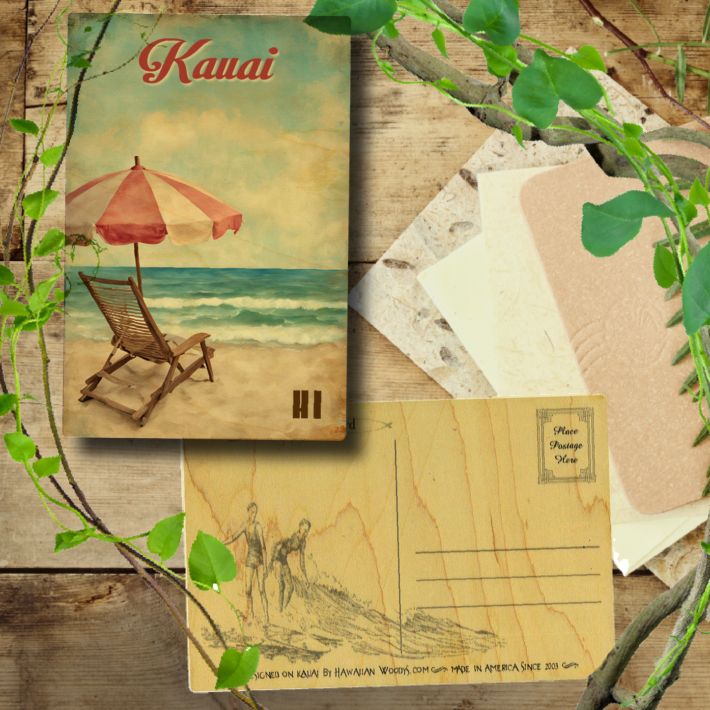 Vintage Chair and Umbrella Kauai