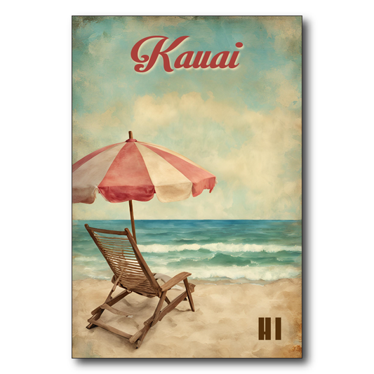 Vintage Chair and Umbrella Kauai