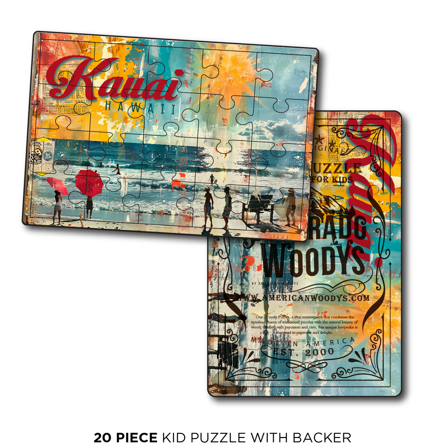 Retro Kauai Red Umbrella