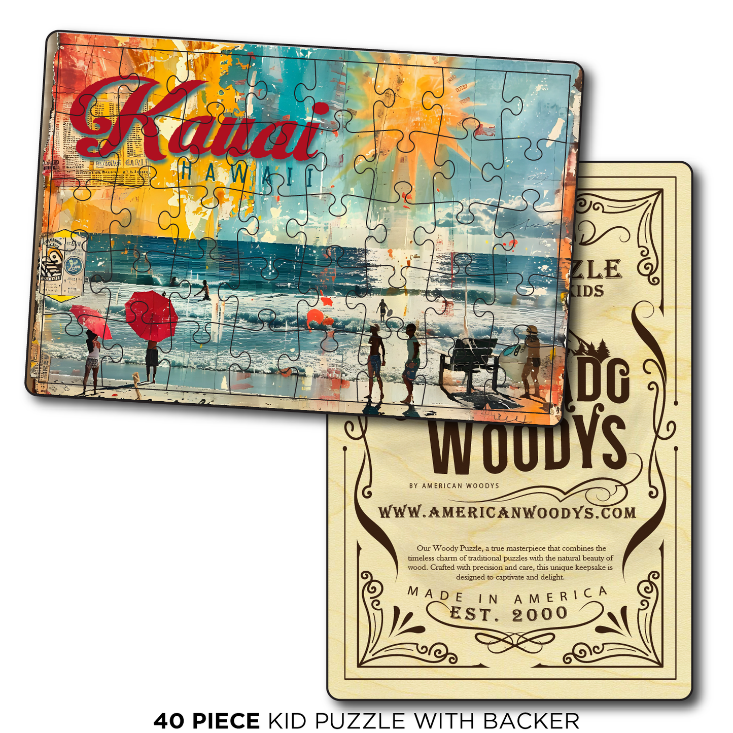 Retro Kauai Red Umbrella