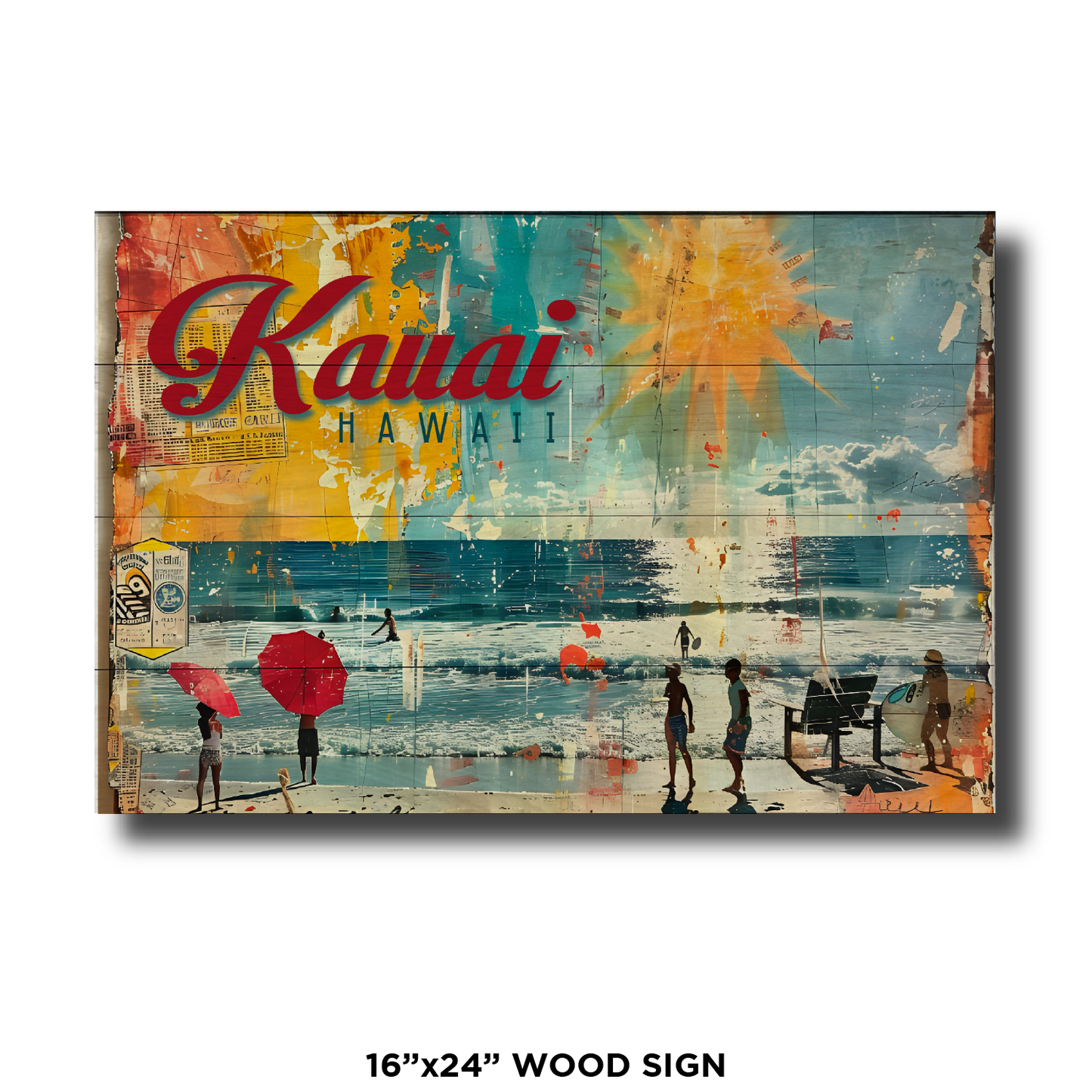 Retro Kauai Red Umbrella