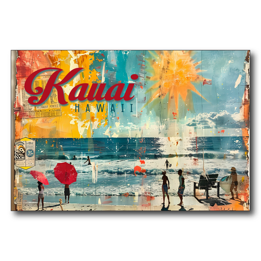 Retro Kauai Red Umbrella