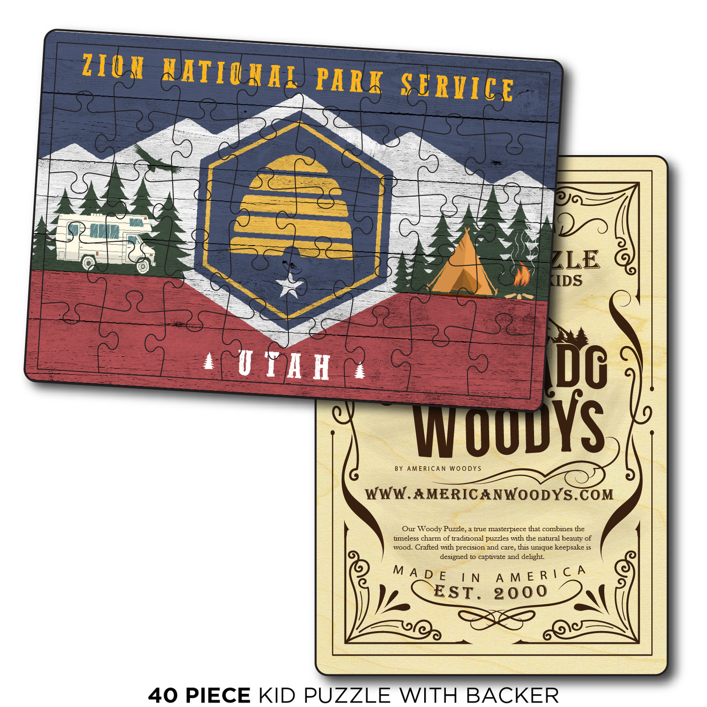 Utah Camping Flag Zion