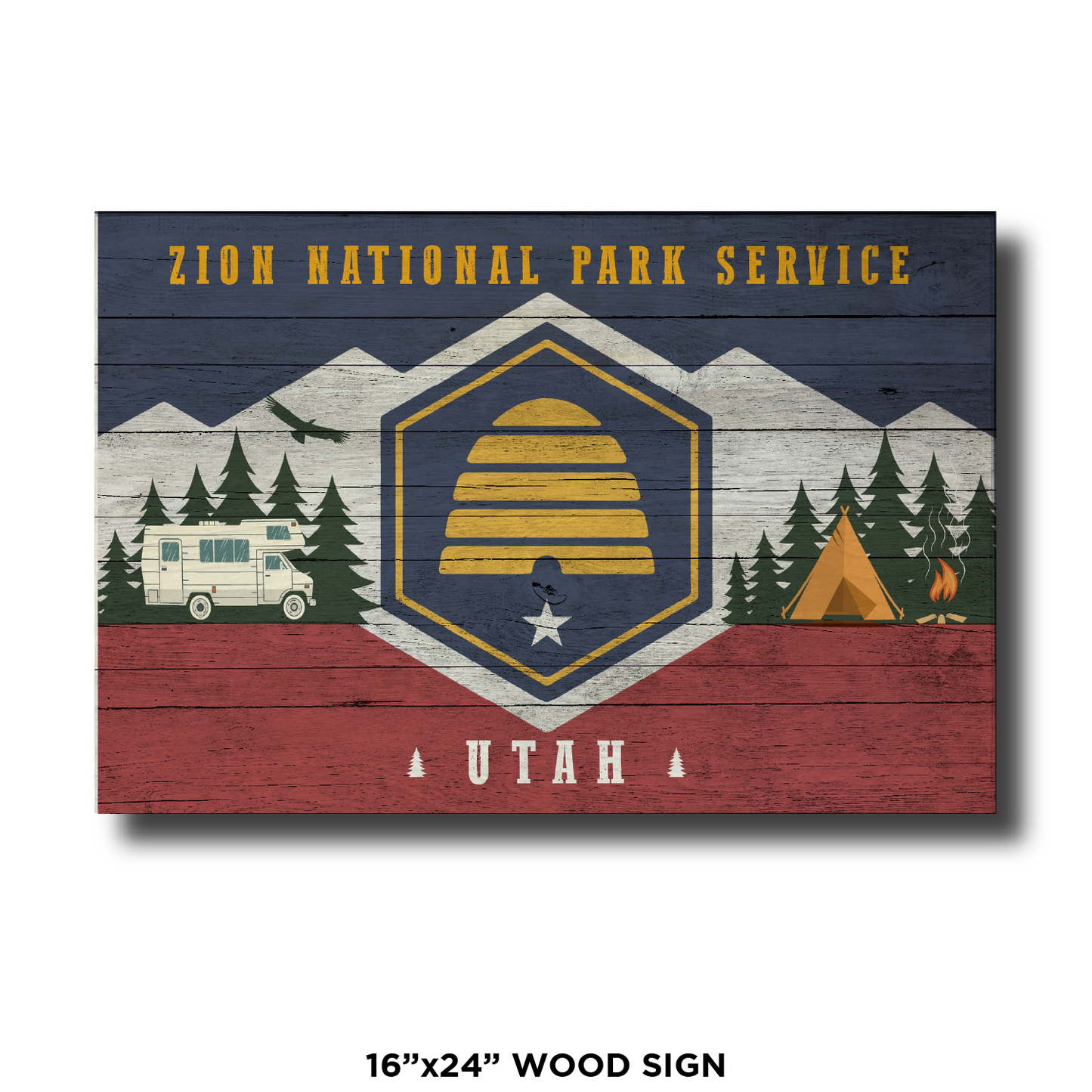 Utah Camping Flag Zion