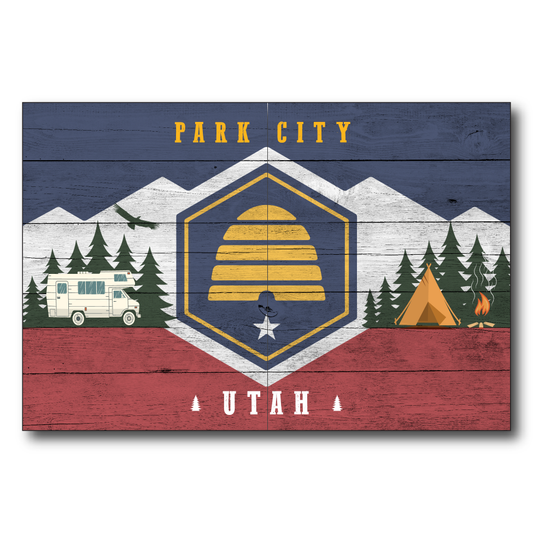 Utah Camping Flag Park City