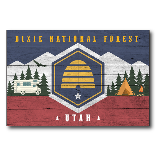 Utah Camping Flag Dixie National Forest