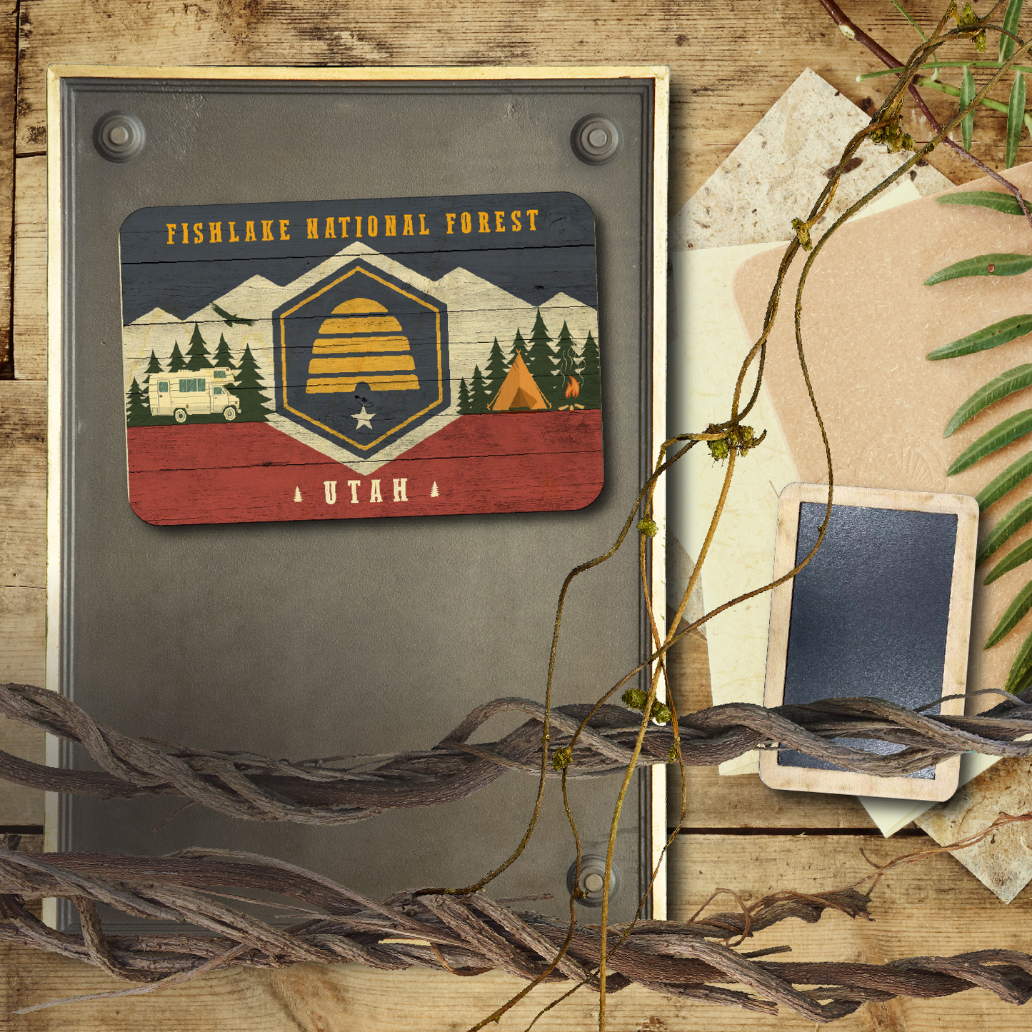 Utah Camping Flag Fishlake National Forest