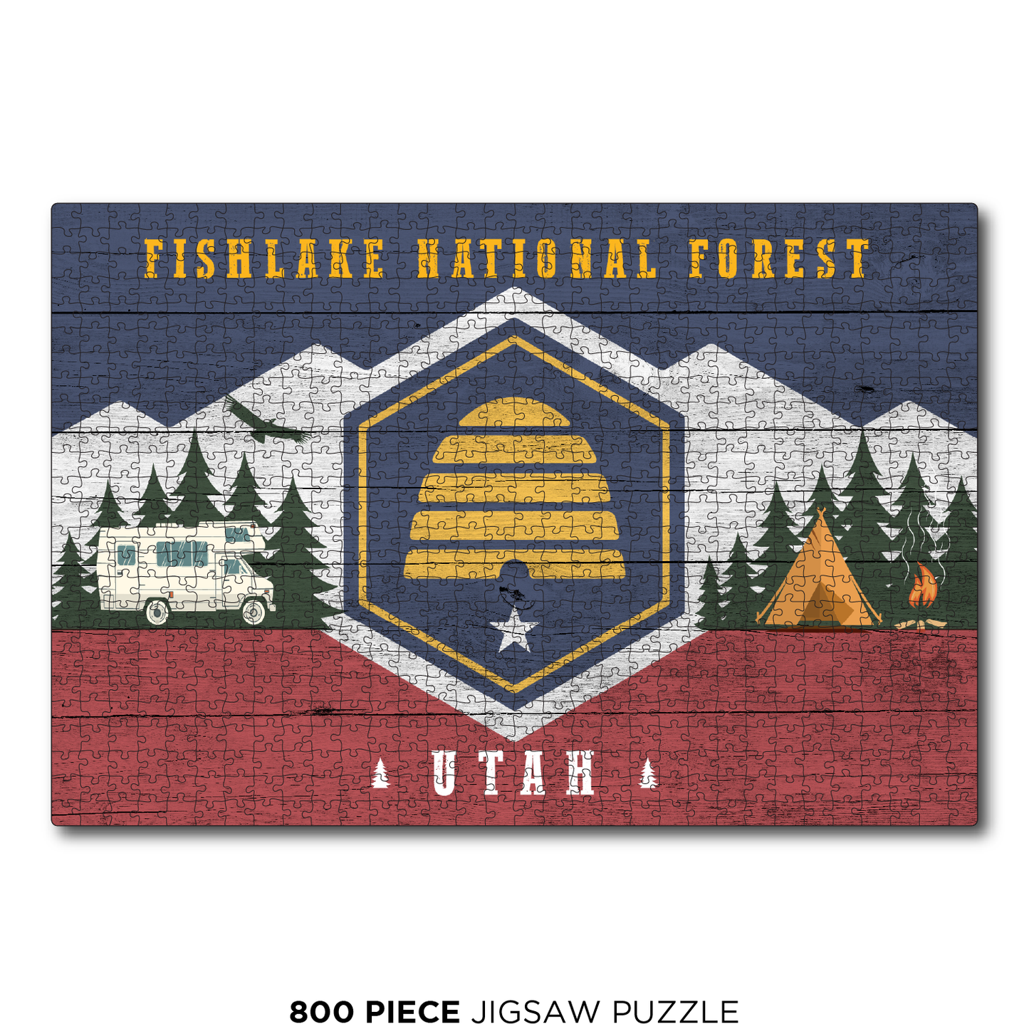 Utah Camping Flag Fishlake National Forest