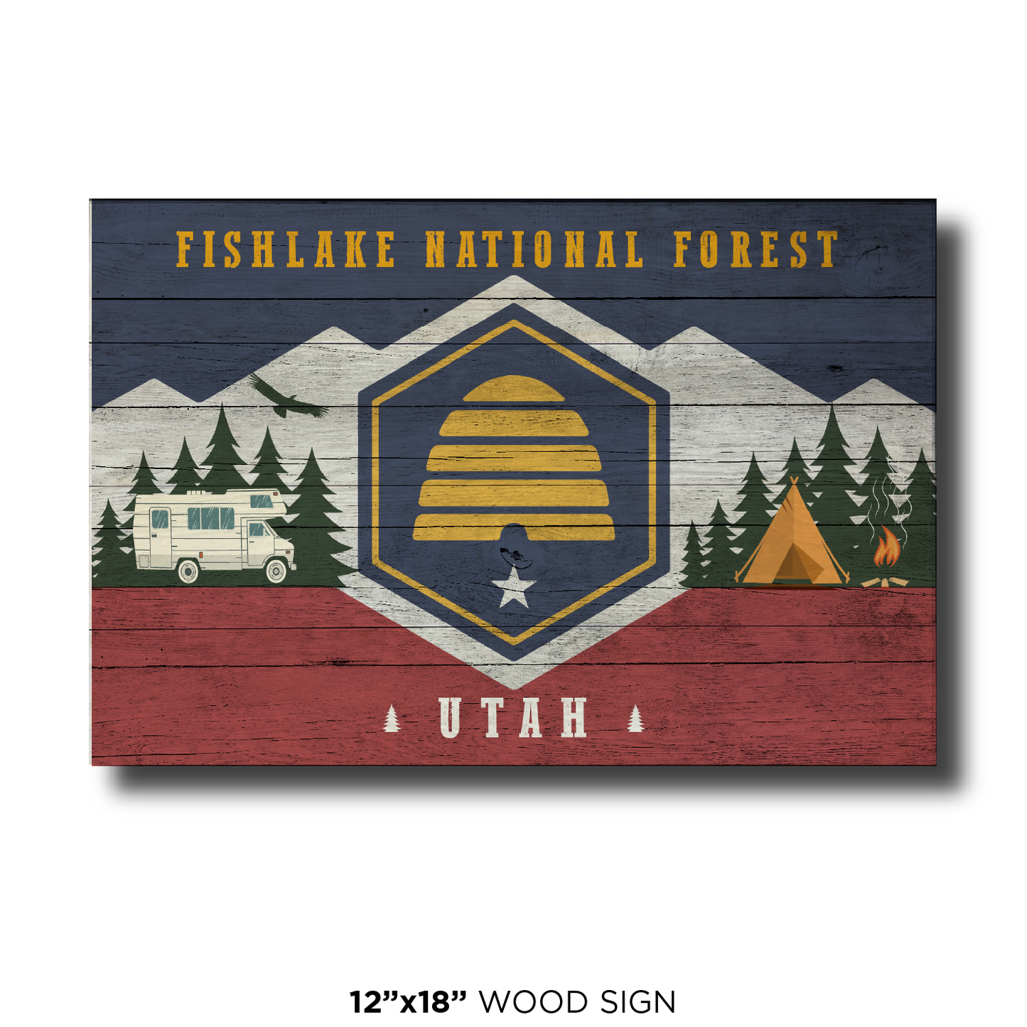 Utah Camping Flag Fishlake National Forest