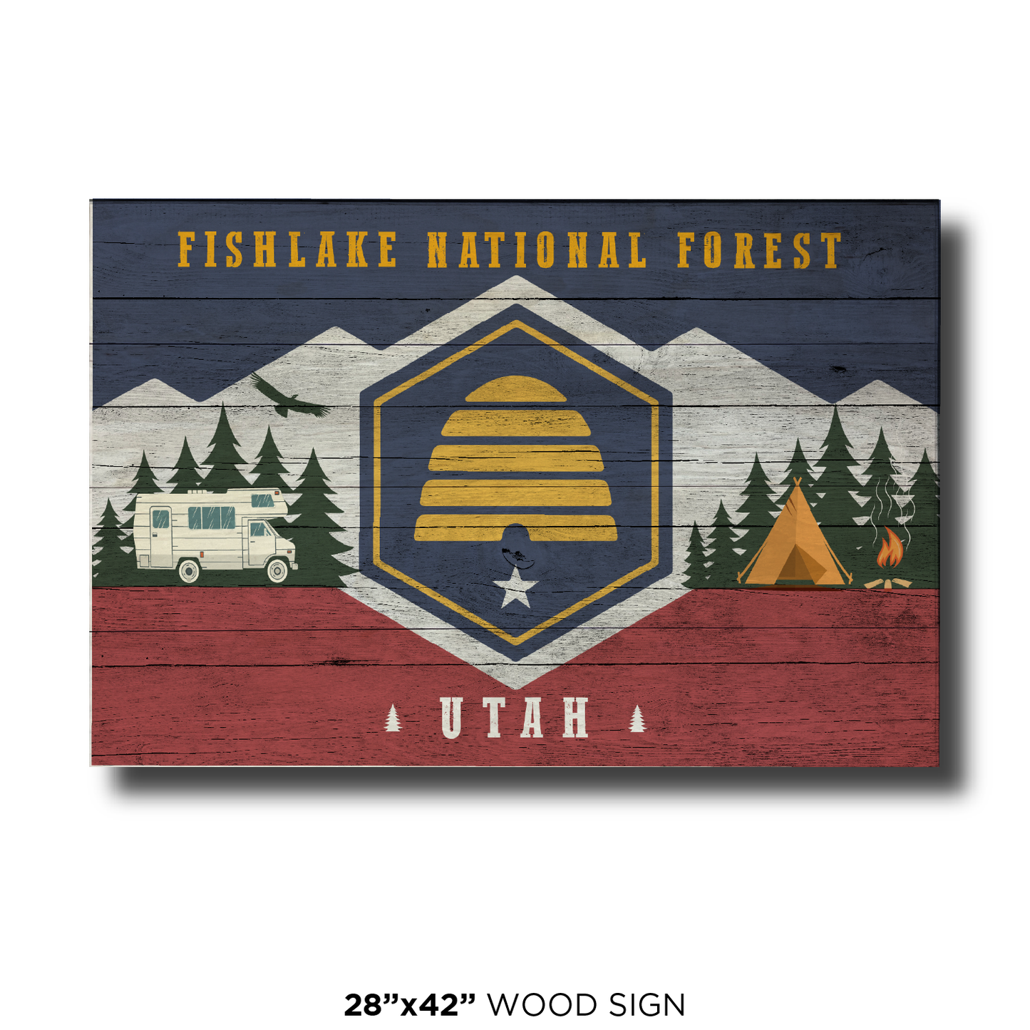 Utah Camping Flag Fishlake National Forest