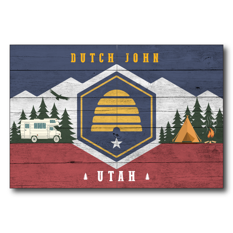 Utah Camping Flag Dutch John