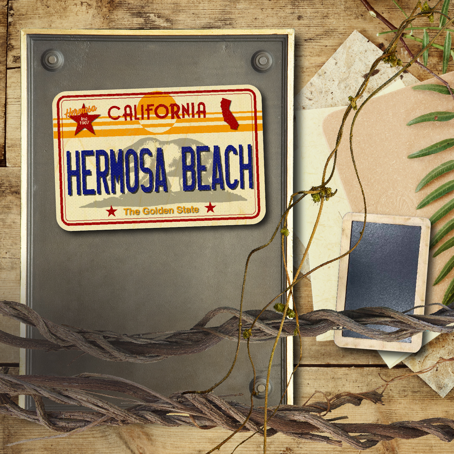 CA License Plate Hermosa Beach